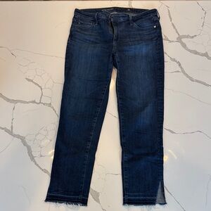 AG Adriano Goldschmied Dark Blue Cropped Jeans